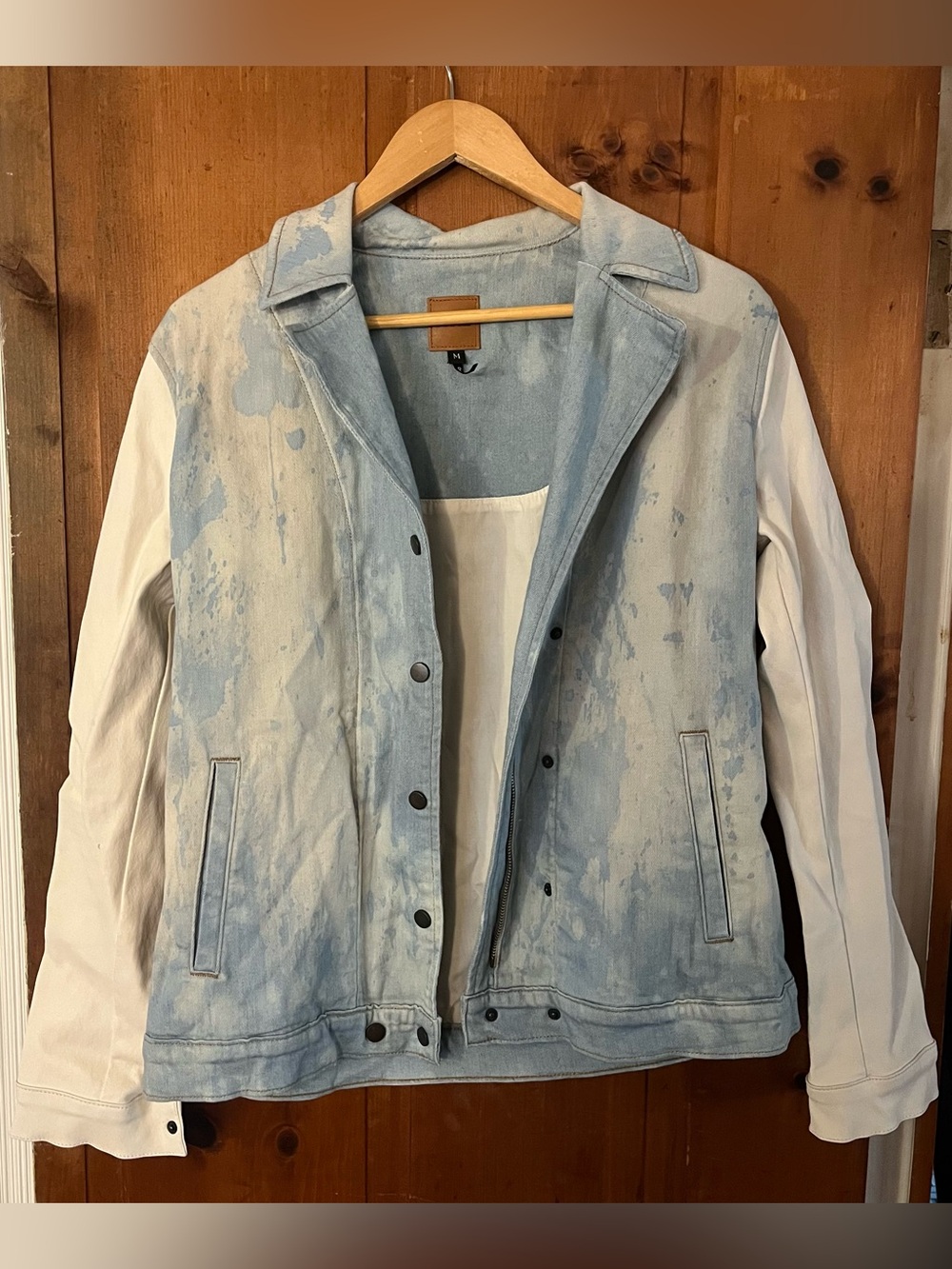 Joe's Jeans: Light Blue & White Denim Jacket